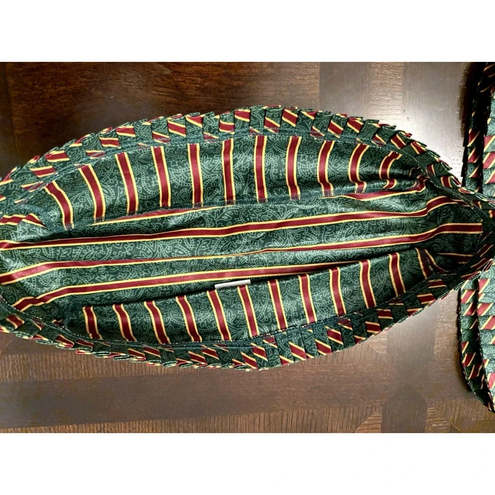 Longaberger Basket Liners Set of 4 –Holly Berry Stripe Christmas Holiday Retired